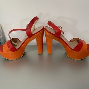 Amazing Stuart Weitzman leather platform heels!